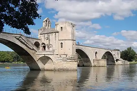 The Chapel Saint-Bénezet on the Pont Saint-Bénézet, or Bridge of Avignon (second half of 12th century)