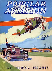 Image 141928 issue of Popular Aviation (now Flying magazine), which became the largest aviation magazine with a circulation of 100,000. (from History of aviation)