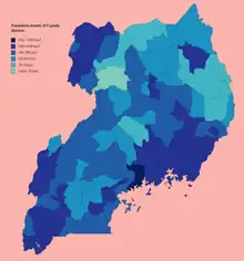 Image 15Population density of Uganda districts (from Uganda)