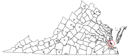 Location in the Commonwealth of Virginia