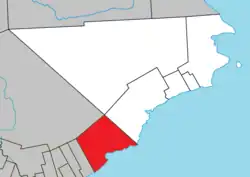 Location within Le Rocher-Percé RCM.