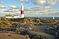 The lighthouse and the surrounding ex-quarried area.