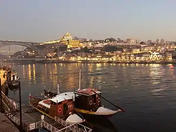 The Douro river and Dom Luís Bridge