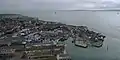 A contemporary view of Old Portsmouth (left) and The Point (right)