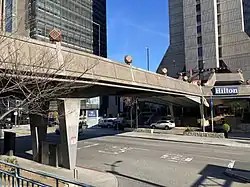 Portsmouth Square pedestrian bridge in Chinatown