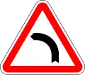 Dangerous curve to left