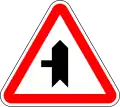 Side road with priority on left