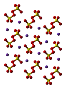 Ball-and-stick model of the crystal structure