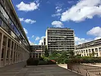 Courtyard in Point du Jour project, Boulogne Billancourt, France. 1959-1963.