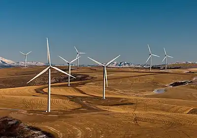 Image 4An aerial view of the Power County wind farm in Power County, Idaho