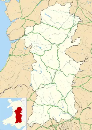 Mochdre with Penstrowed is located in Powys