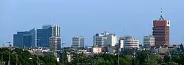 Partial skyline of the Poznań centre