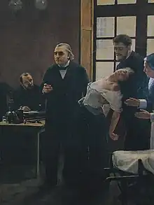 Charcot teaching a clinical lesson at the Salpêtrière.