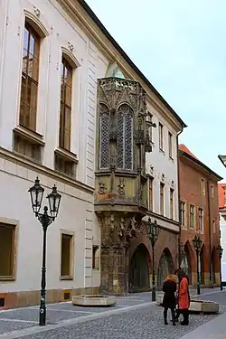 Gothic oriel window, Karolinum, Charles University, Prague (c. 1380)