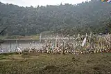 Prayer flags at Khecheolpalri Lake