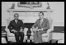 Image 15Sisowath Sirik Matak with President Richard Nixon (from History of Cambodia)