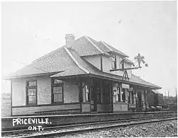 c. 1908 CPR Railway station in Priceville, 1914