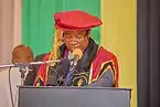 Tanzania's Prime Minister at the IFM graduation ceremony 2020.