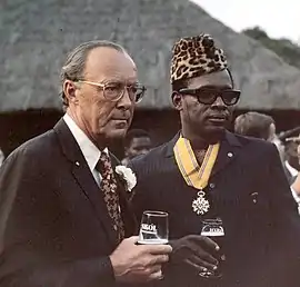 Image 53Mobutu with the Dutch Prince Bernhard in Kinshasa in 1973 (from Democratic Republic of the Congo)