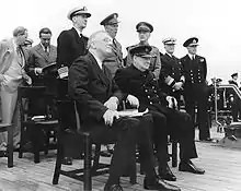 Image 11Roosevelt and Churchill drafted the Atlantic Charter in August 1941. (from Diplomatic history of World War II)