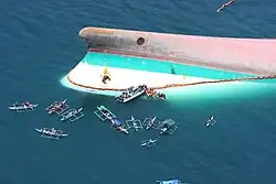 MV Princess of the Stars which had capsized on June 21, 2008, at the height of Typhoon Frank.