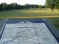 The Princeton battlefield with its map