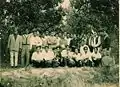 Principal Abul Kashem with first year Bangla College student and Faculty, 1962