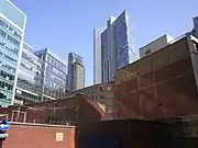 Broadgate Tower (right) alongside Principal Tower in September, 2020