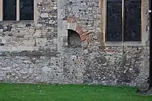 7th-century archway at Prittlewell parish church in Southend on Sea, Essex.