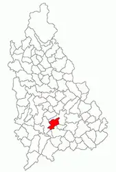 Location in Dâmbovița County