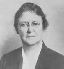 Portrait of Mabel Augusta Chase taken during her time as a Professor at Mount Holyoke College.