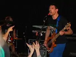 Todd Kowalski performing in Saskatoon with Propagandhi, March 2007.