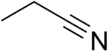 Skeletal formula of propanenitrile