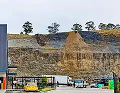 Dolerite intrusion laccolith in Sydney, Australia