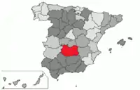 Location in Spain, in the province of Ciudad Real