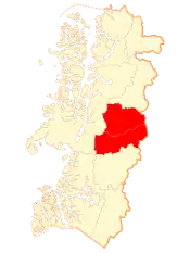 Location in the Aysén del General Carlos Ibáñez del Campo Region