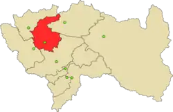 Location of Tarma in the Junín Region