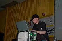 Psilodump playing live at the Birdie computer festival in 2006