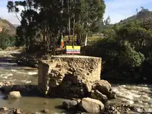 Former bridge over the Gámeza River