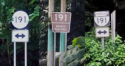 Markers at the El Yunque National Rain Forest