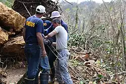 Puerto Rico National Guard in Llanadas after Hurricane Maria