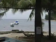 Parts of the reef are visible just off the beach in Puerto Viejo