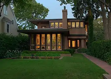 Edna S. Purcell House; Minneapolis, Minnesota 1913 by Purcell and Elmslie