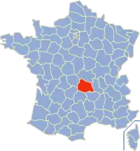 Location of Puy-de-Dôme department in France.