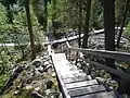 Boardwalks help walkers navigate difficult terrain as at Pyhä-Luosto National Park in Lapland, Finland.