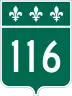 Route 116 marker