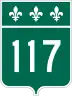 Route 117 marker