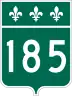 Route 185 marker