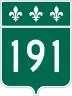 Route 191 marker