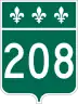 Route 208 marker